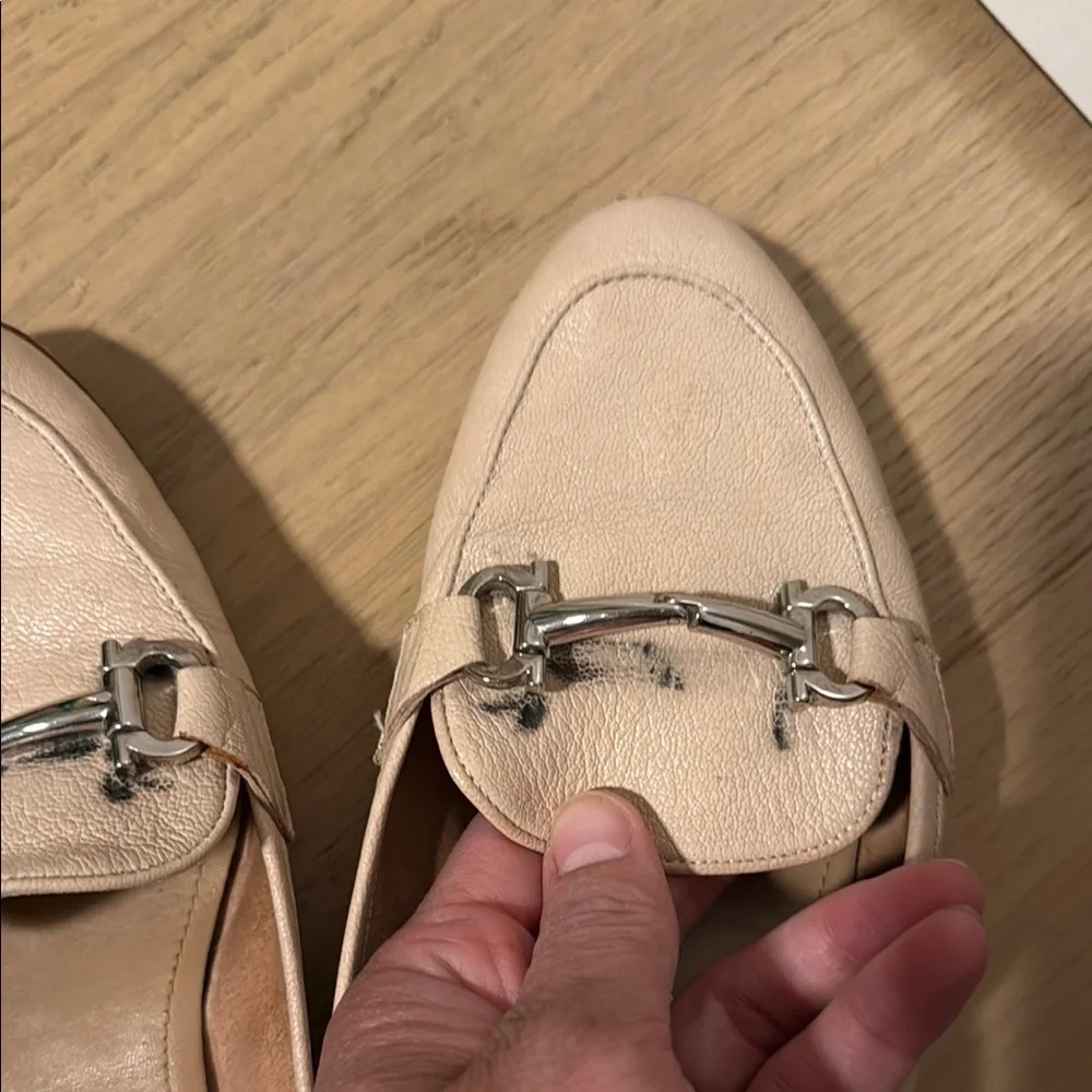 Salvatore Ferragamo Cream beige leather Loafers with Horsebit Detail 7 - Picture 3 of 6